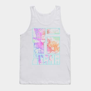 Tijuana, Mexico City Map Typography - Colorful Tank Top